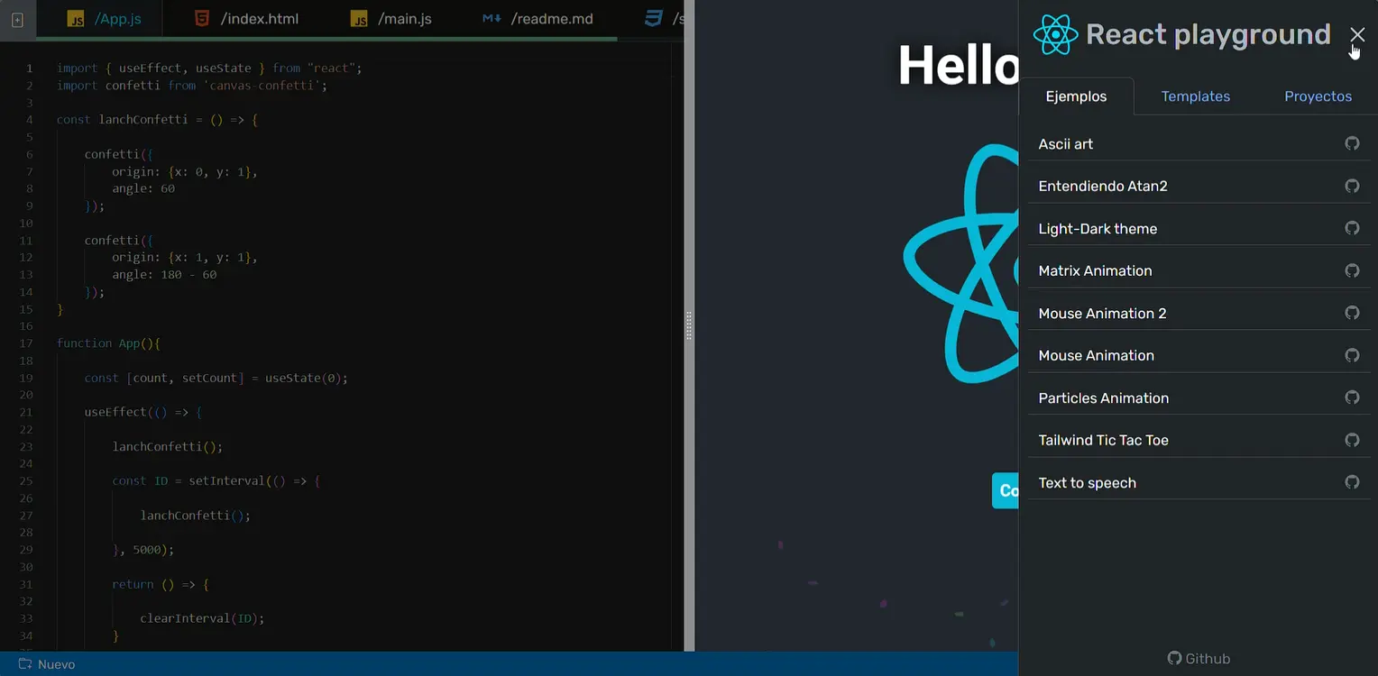 Foto de React playground